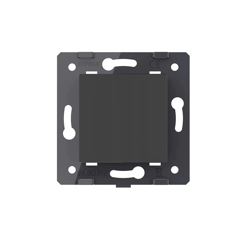 Interruttore A Bilanciere LIVOLO In Vetro Temperato Bianco - Modulo VL-K1S-11-A - 2