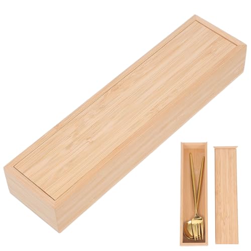 Milisten Caja Organizadora de Cubiertos de Tapa Deslizable, Rectangular, Soporte para Cuchillos y Tenedores, Organizador para Cocina y Comedor, Fácil de Limpiar, Adecuado para Hogar