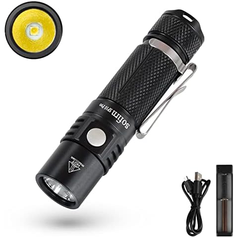 Sofirn SP10 Pro Led Torch, AA Torch with Anduril 2 UI, Small Keychain Flashlight with High Powered LED 90CRI, Max 900 Lumens, Pocket-Sized and Lightweight for EDC Cover