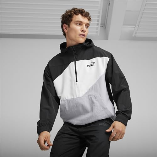 Image of PUMA mens Power Hooded 1 /2 Zip Windbreaker