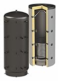 Moderno argento Memoria buffer 1000L con uno scambiatore di calore inferiore 3,2 M2 con isolamento 100 mm