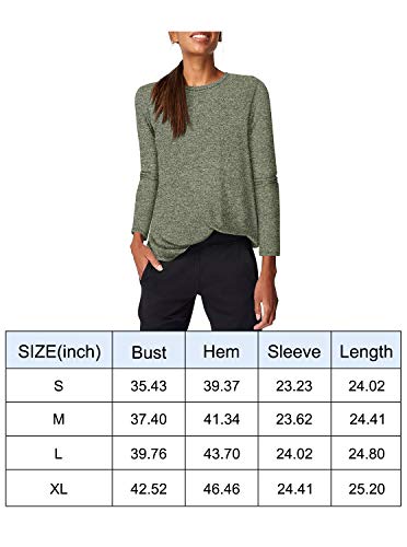 LASLULU Long Sleeve Workout Clothes Open Tit Back Loose Activewear Sexy Backless Yoga Shirts Exercise Athletic for Women(Blue L) - Thumbnail 2