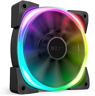 NZXT AER RGB 2-120mm - Advanced Lighting Customizations - Winglet Tips - Fluid Dynamic Bearing - LED RGB PWM Fan for Hue 2 - Single (HUE2 Lighting Controller Not Included), black
