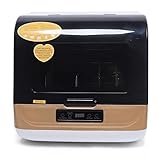Portable Dishwasher, 4 Washing Programs, 5 Liter Compact Portable Countertop Dishwasher 360° Streak-