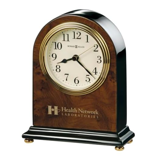 Howard Miller Bedford Table Clock 645-576 – Walnut Finish with Quartz Movement