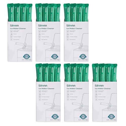 Image of Silonn Ice Maker Cleaner & Descaler | Fast Dissolving, Safe| 100% Pure Citric Acid Descaler Powder, 24 Individually Packaged Pouches, Compatible with All Ice Makers & Coffee Machines