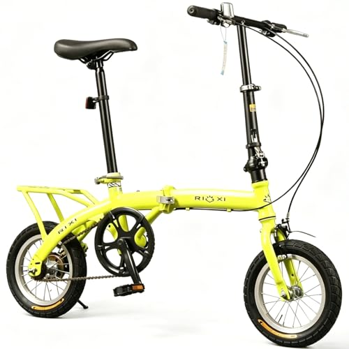 Kcolic Mini Bicicleta Plegable, Bicicleta Urbana Compacta, para Estudiantes Y Adultos, Bicicleta Plegable Ligera 12 Pulgadas para Desplazamientos Diarios. Black,12in