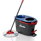 Vileda H2PrO Spin Mop Sistema lavapavimenti con centrifuga |Separazione tra acqua pulita e sporca |Sistema a doppio serbatoio| Strizzatura senza sforzo con pedale | Fiocco in microfibra