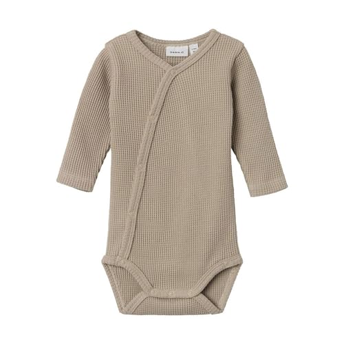 NAME IT Unisex Baby Nbnwaffe Ls Wrap Body Noos, Pure Cashmere, 86