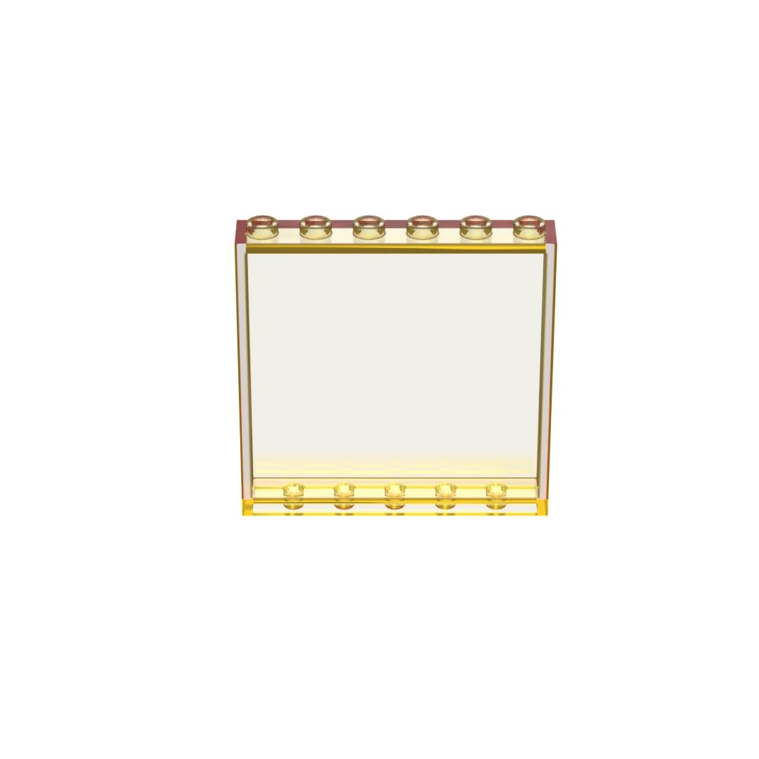 Gobricks 59349 Door Panel 1x6x5 10 Pieces GDS-773 Compatible with Lego Building Blocks Color:Trans Yellow44 โ image 1