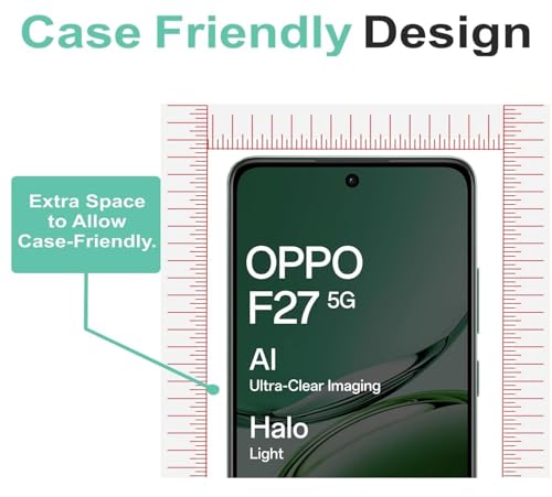 Image of 100FIT Tempered Glass For Oppo F27 5G With Full Glue Edge-to-Edge Protector And Easy Installation Kit