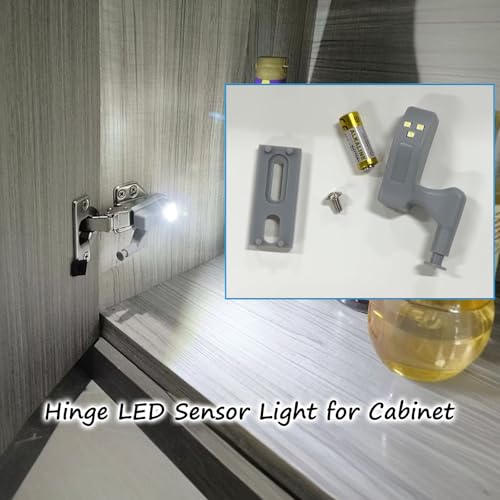 Image of LiXiongBao 12 Pack Hinge LED Sensor Light -Smart Touch Induction Cabinet Light for Kitchen Cabinet Cupboard Closet Night Lights, Living Room /Bedroom /Wardrobe Night Lights(Cool White)