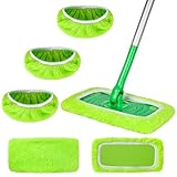 ZHAYAO 3 Pack Reusable Microfiber Mop Pads for Swiffer Sweeper Mop, Wet & Dry Use, Compatible with 10-12 Inch Flat Mops, Washable, Fits All Types of Floors