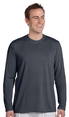 Gildan G424 4.5 oz. Performance Long-Sleeve T-Shirt - CHARCOAL - Large Gildan G424 4.5 oz. Performance Long-Sleeve T-Shirt - CHARCOAL - Large