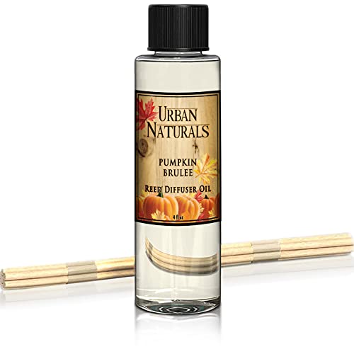 Urban Naturals Pumpkin Brulee Reed Diffuser Refill Oil | Autumn & Winter Home Scent | Creamy Pumpkin Pie, Nutmeg, Maple & French Vanilla | Made In The Usa #TOP6
