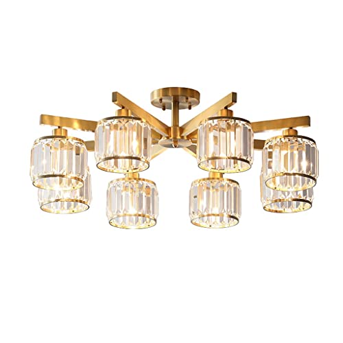 Lustre en cristal K9 à 5 lumières pour éclairer un grand salon sombre avec élégance