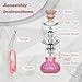 SERdeerCH 2-Hose Small Pink Glass Hookah Set - Portable Water Shisha Pipe