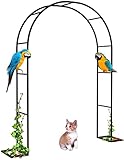 Fácil de ensamblar: es muy fácil de ensamblar y las piernas se adhieren en el suelo para mayor estabilidad. Apoyo ideal para todas las plantas de escalada. Incluye todos los accesorios y fijaciones. Los arcos de jardín están diseñados para acomodar y apoyar todo tipo de plantas y verduras de trepadora.