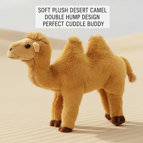 Peluche de camello decorativo para dormitorio infantil con textura suave de 12 pulgadas 3