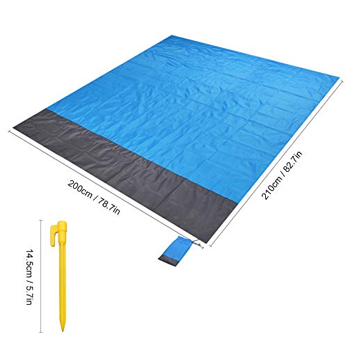 Honelife Cobertor de praia impermeável ao ar livre portátil esteira de piquenique camping chão colch