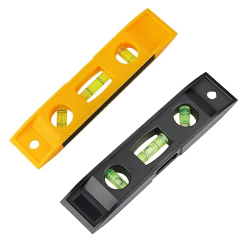 Nivel Magnético de Burbuja,2 Piezas Nivel Torpedo Base Iman Base Magnética,3 Burbujas (45° 90° 180°) para Trabajos de Bricolaje Multitarea