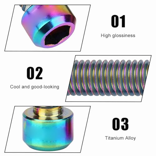 2Pcs Disc Brake Bolts, Alloy M6 X 25mm Screw Bolts for Mountain Brake Caliper (Multicolor)