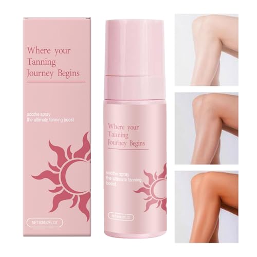 Spray Autobronzant Sans Soleil,Spray Autobronzant pour Plage - Brume Bronzante 60ml Résistante à l'Eau & Instantanée, Teint Naturel pour Visage et Corps - Idéal Plage & Voyages