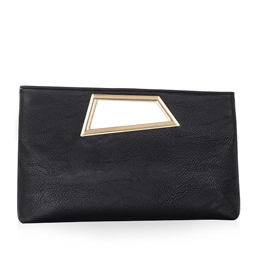 BABEYOND Clutch Handtasche für Damen - Elegante Abendtasche aus PU-Leder mit Glitzer für Verschiedene Anlässe wie Abendessen, Alltag, Dates, Hochzeiten und Kostümparty Schwarz
