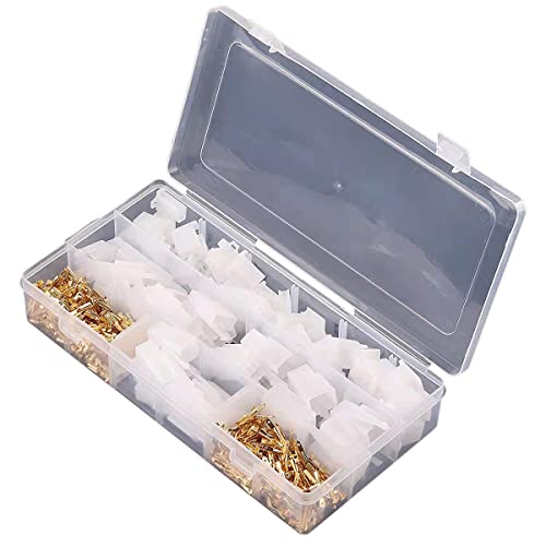 480 Stück Flachsteckhülsen Flachstecker Set 2.8 MM 2 3 4 6 Polig Kabel Steckverbinder Kabelschuhe Männlich & Weiblich Anschluss Sortiment Kit für Auto, Motorrad Cover