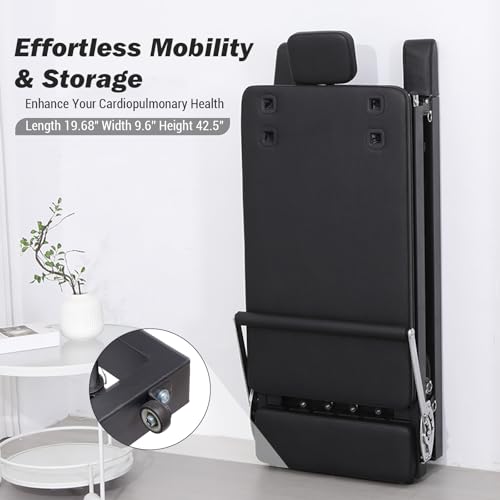 Pilates Reformer, 91" Foldable Reformer Pilates Machine, Pilates Equipment with Springs and Resistance Ropes for Advanced and Beginners Users