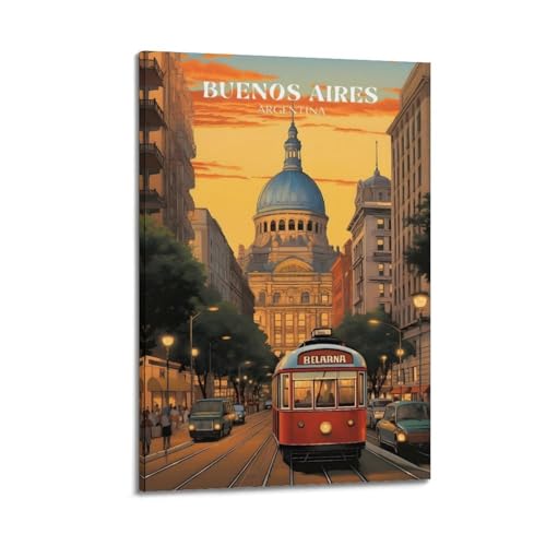 Toile vintage Argentine Buenos Aires : créez une ambiance évasion dans votre chambre