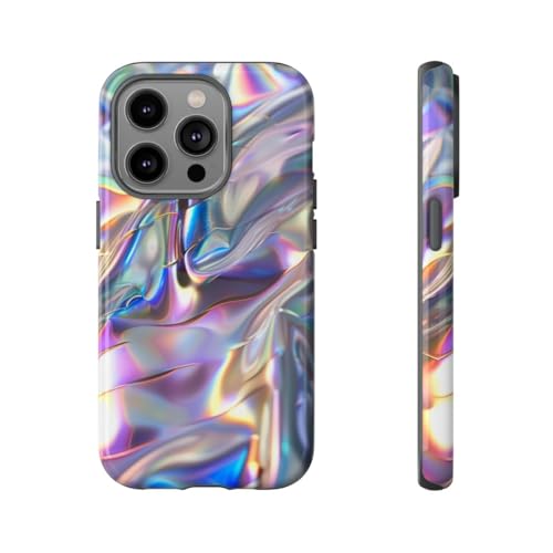 Coque rigide iPhone 14 Pro holographique irisée et brillante