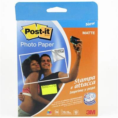 3M POST-IT photo paper Matte - conf. 20 fogli 10 x...