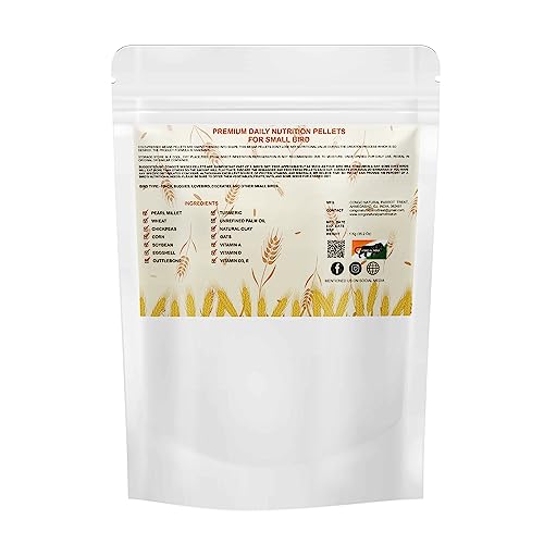 CONGO - NATURAL PARROT TREAT 1Kg Seedex High Nutritional Daily Food Pellets For Lovebirds, Budgies, Cockatiels And Other Birds(1Kg), For All Life Stages