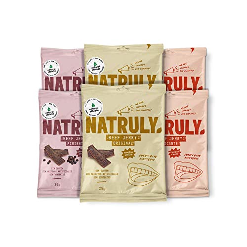 Beef Jerky Mélange de Saveurs Natural Athlete, 100% Viande de Bœuf Séchée, 8436575050553 Natural Athlete Beef Jerky Mélange de Saveurs Natural Athlete, 100% Viande de Bœuf Séchée, 8436575050553 Natural Athlete