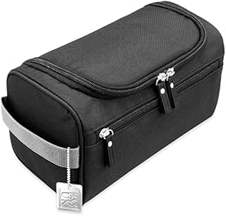 H&S Hanging Travel Toiletry Bag Overnight Wash Gym Shaving Bag for Men and Women Ladies (Black)