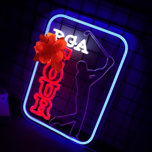 Image of Golf Neon Signs for Wall Decor, Dimmable Led Signs for Bedroom, Powered by USB11.4 * 15.7inch,Light Up Signs for Golf Club Sports Bar Man Cave Party Decor