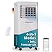 Könighaus Smarte Mobile Klimaanlage 9000 BTU für Räume bis 25m² – 4-in-1 Funktion mit Kühlung, Entfeuchtung, Ventilator und Luftreinigung – energieeffizient (A) – inkl. Fernbedienung und App-Steuerung
