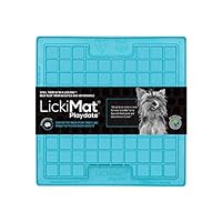 LickiMat Classic Playdate, Slow Feeder for Dogs, Boredom and Anxiety Reducer; Perfect for Food, Treats, Yogurt, or Peanut Butter. Fun Alternative to a Slow Feed Dog Bowl, Turquoise
