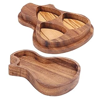 Support de médiator pour guitare, accessoire d’instrument, étui de support de médiator pour guitare, matériau en bois de… - Les Beatles, Paul McCartney, John Lennon, RIngo Starr, George Harrison