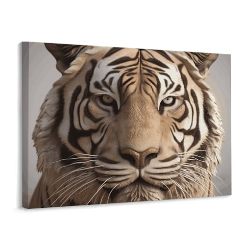 Toile murale tigre 3D tableau de Noël idéal pour le salon