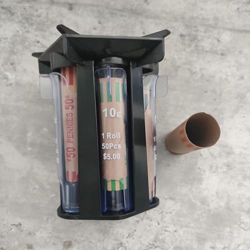 MotiveTech 5 in 1 Change Sorter,Coin Counter Coin Sorter Tube Change Counter Machine Coin Roller Coin Organizer for Hotel Restaurant Bar