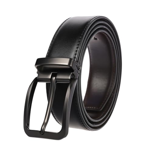 HFERHT Luxury Men Belts H Letter Automatic Buckle Crocodile Pattern Genuine Leather Belts Compatible With Men Dress Brand Famous Strap ZD2141