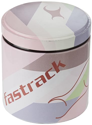 Image of Fastrack Glitch Quartz Analog Rose Gold Dial Peach Leather Strap Watch for Girls - NT6234WL01
