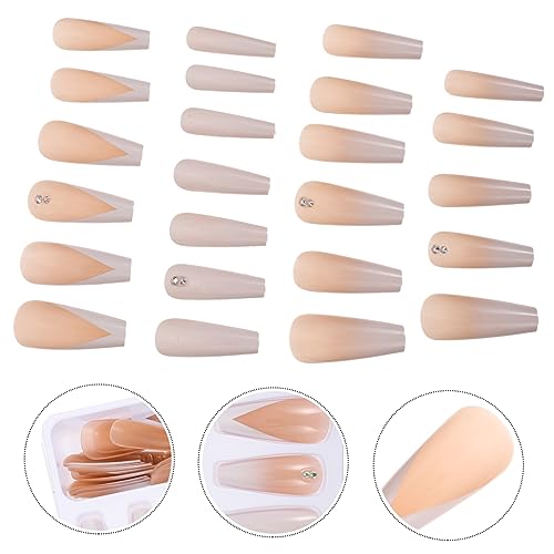 FOMIYES 96 Peças Unhas Postiças Graduadas Remendos De Unhas Removíveis Pressione Nas Unhas Caixão Di