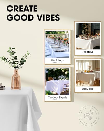 Image of Pureegg Rectangle Table Cloth 54 inch x 54 inch White