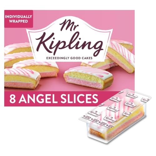 Mr Kipling Angel Cake Slices 8 Treats Perfect For Snacking On-the-Go (Pack of 1)