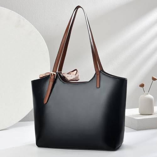 Image of ToLFE Tote Bags for Women Purses and Handbags Top Handle Satchel PU Leather Shoulder Hobo Bags | Top Handle