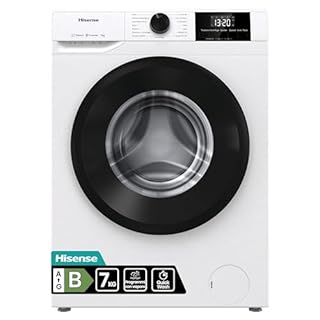 Hisense WF1G7021BW – Lavatrice Slim a Carica Frontale 7 kg, Classe B, Vapore, Allergy Care, 15 Programmi, Motore Inverter, Quick Wash 15’, Pulizia Cestello, Display LED, Bianco