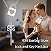 YAFEINI Lock and Key Necklace 925 Sterling Silver Adjustable Lariat Y Lock Pendant Necklace Padlock Key Jewelry Gifts for Women